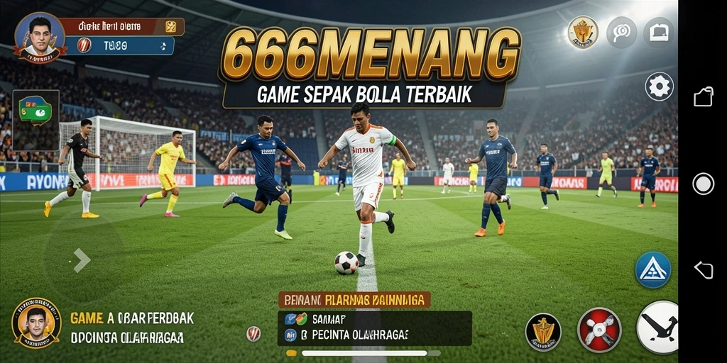 Tampilan menarik dari gameplay sepak bola di 666MENANG.