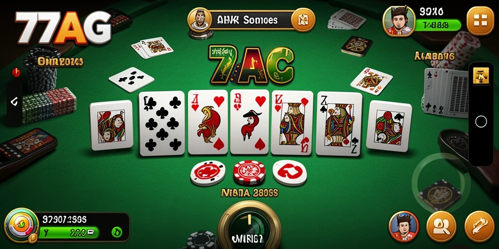 Screenshot gameplay Domino yang seru dari 77AG.