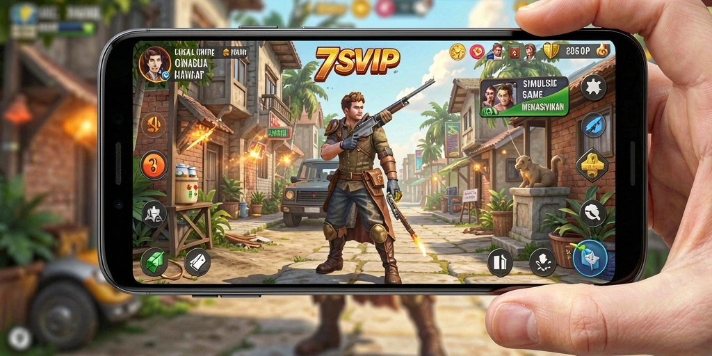 Tangkapan layar gameplay 7SVIP menunjukkan aksi simulasi yang mendebarkan.