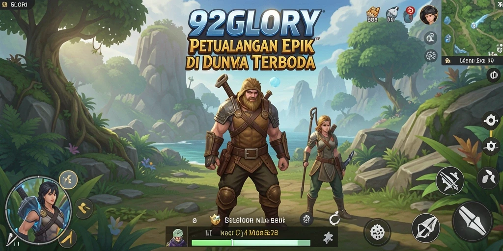 Tampilan gameplay Open World yang epik dari 92GLORY.