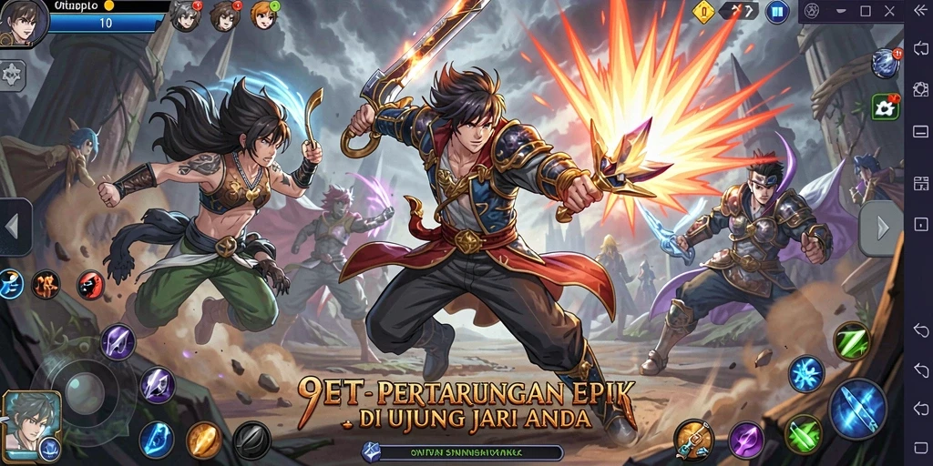 Gameplay seru di dunia Anime yang memukau.