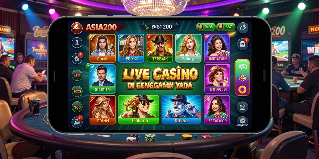 Tampilan gameplay menarik di aplikasi Live Casino ASIA200.