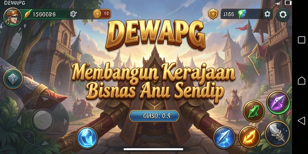 Tampilan gameplay menarik DEWAPG yang menggambarkan dunia bisnis.