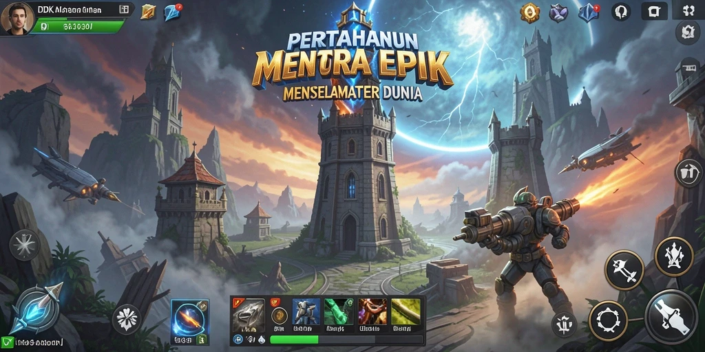 Gameplay DKK yang mendebarkan di dunia Tower Defense.