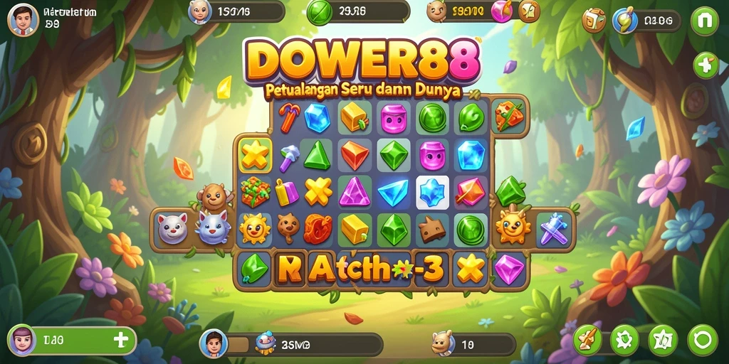 Tampilan gameplay DOWER88 yang menarik dan penuh warna.