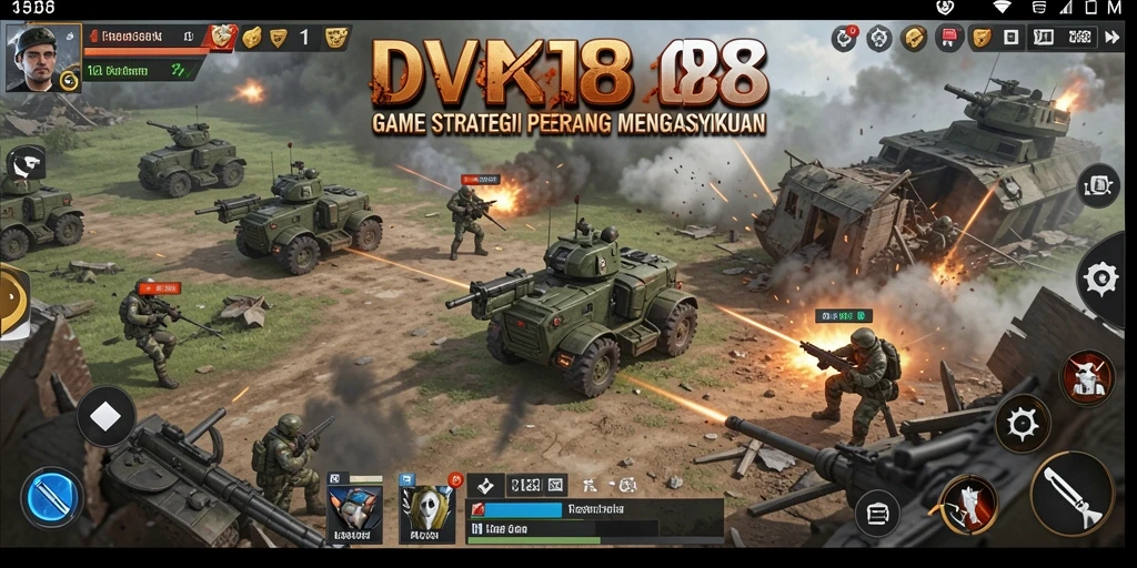 Tangkapan layar menunjukkan aksi sengit dalam gameplay SLG.