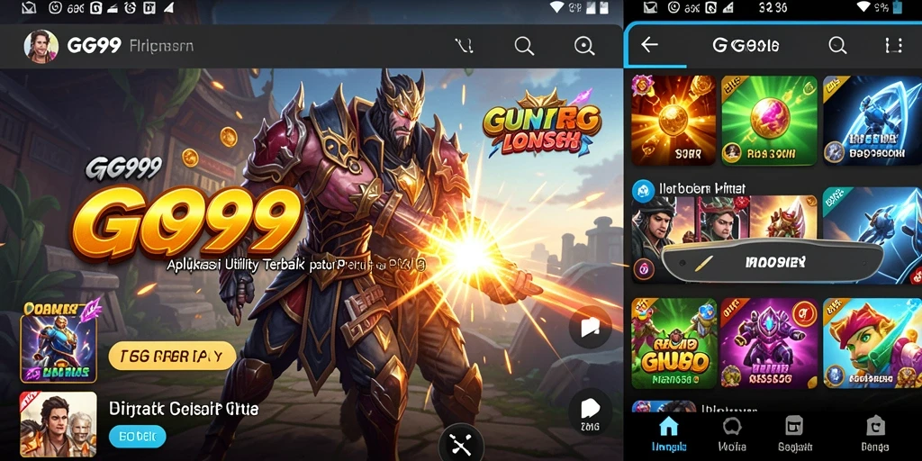 Tampilan utama GG999 yang sederhana dan fungsional.