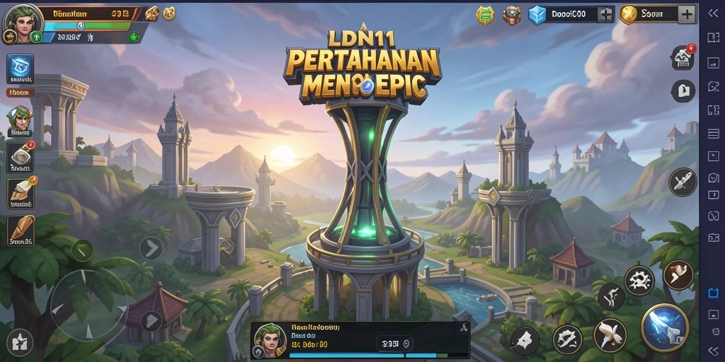 Tangkapan layar gameplay LDN11 yang menunjukkan aksi seru Tower Defense.
