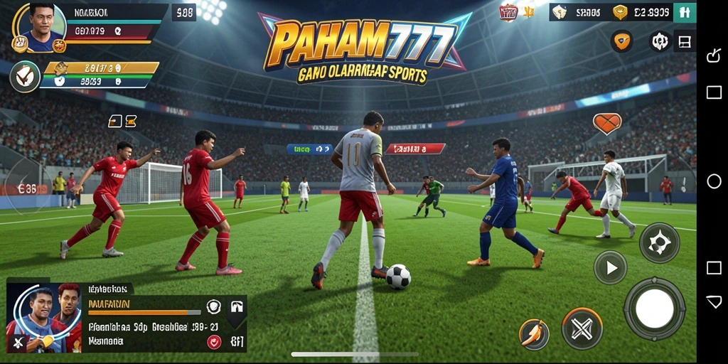 Tampilan screenshot utama PAHAM777 menunjukkan keseruan gameplay olahraga.