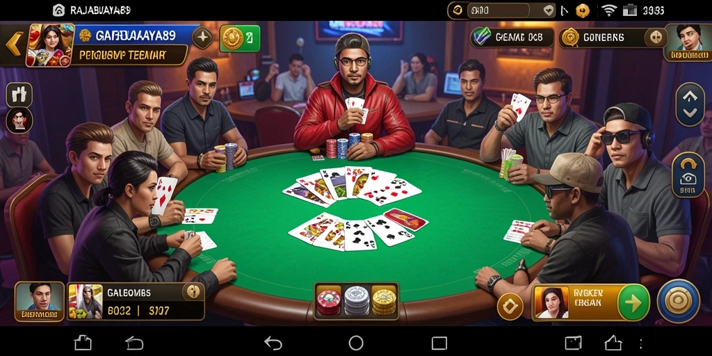 Screenshot RAJABUAYA89 menunjukkan gameplay seru dalam permainan Poker.