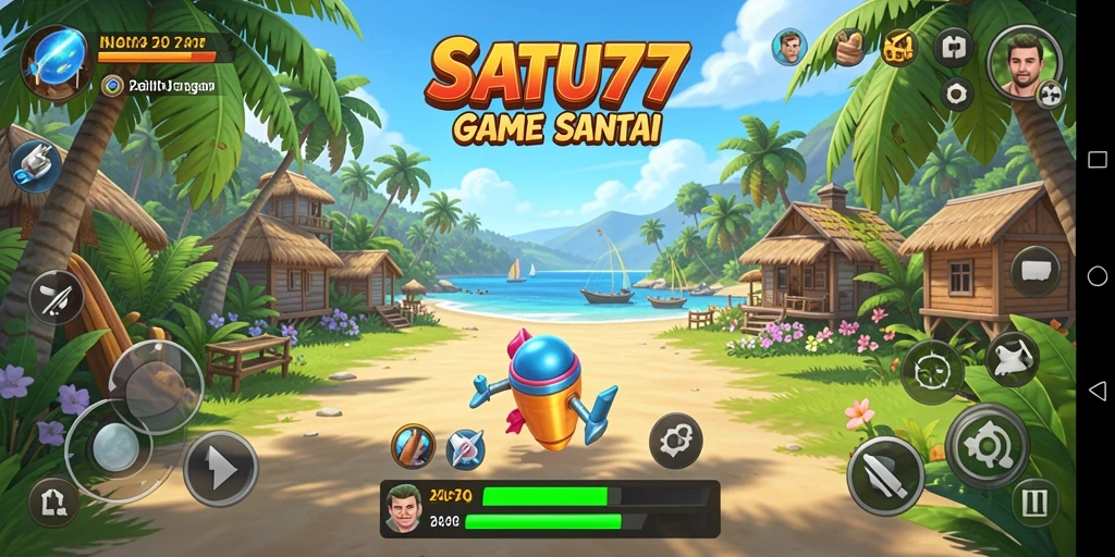 Tampilan menarik dari gameplay seru di SATU77.