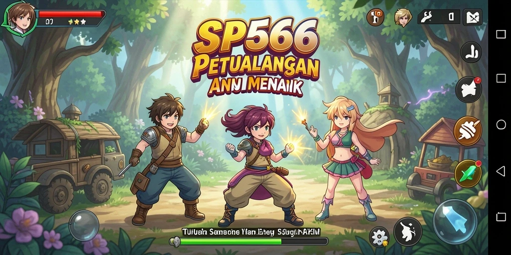 Screenshot gameplay SP666 menampilkan aksi seru dan karakter anime.