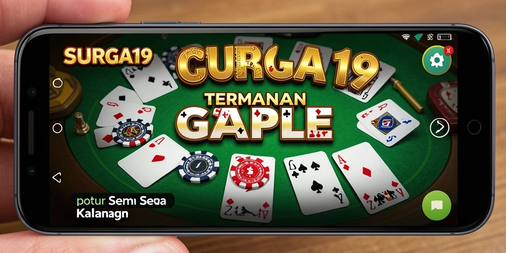Tampilan utama gameplay Gaple yang seru di SURGA19.